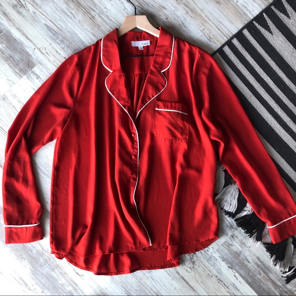 Isla Maude for Anthropologie Piped Blouse